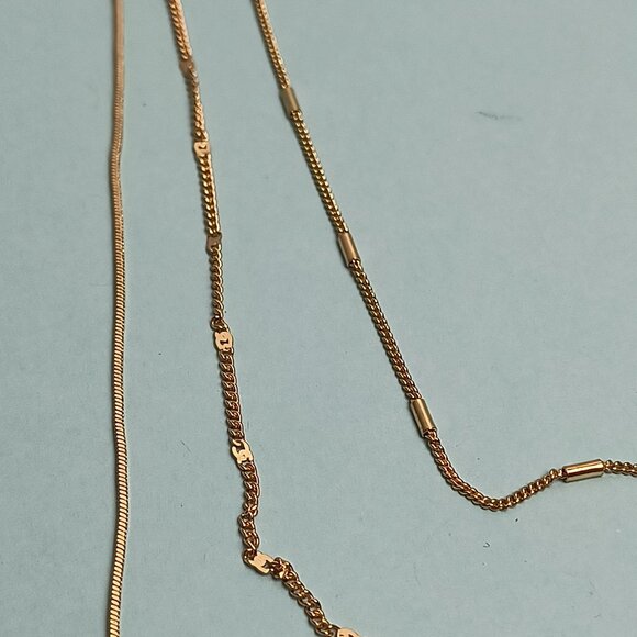 Tommy Bahama Shellman Triple Layered Necklace Gold Tone TRENDY TRIPLE-LA… - Picture 5 of 13